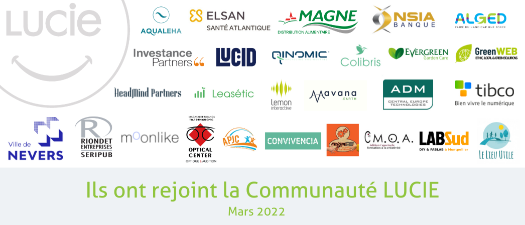 Banière Nvx Membres Communauté LUCIE Mars 2022 - Agence LUCIE