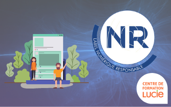 Visuel temporaire formation labellisation Biodiversity Progress avec son logo et celui du centre de formation LUCIE